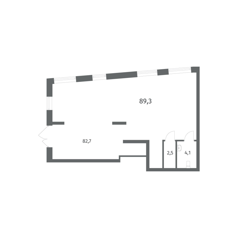 Помещение, 89.3 м² - планировка, фото №1