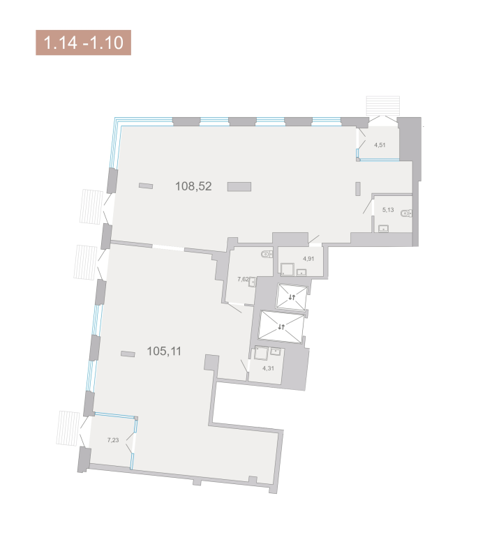 Помещение, 247.86 м² в ЖК "Министр" - планировка, фото №1