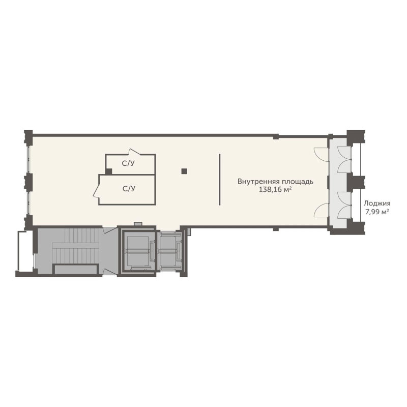 Квартира-студия, 142.16 м² - планировка, фото №1