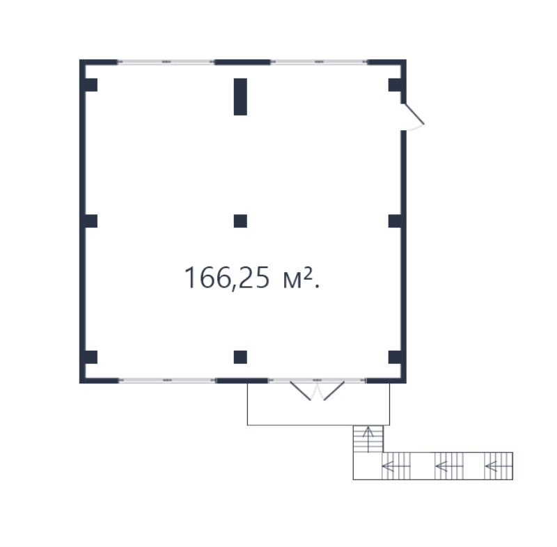 Помещение, 166.25 м² в ЖК "Ромашки" - планировка, фото №1