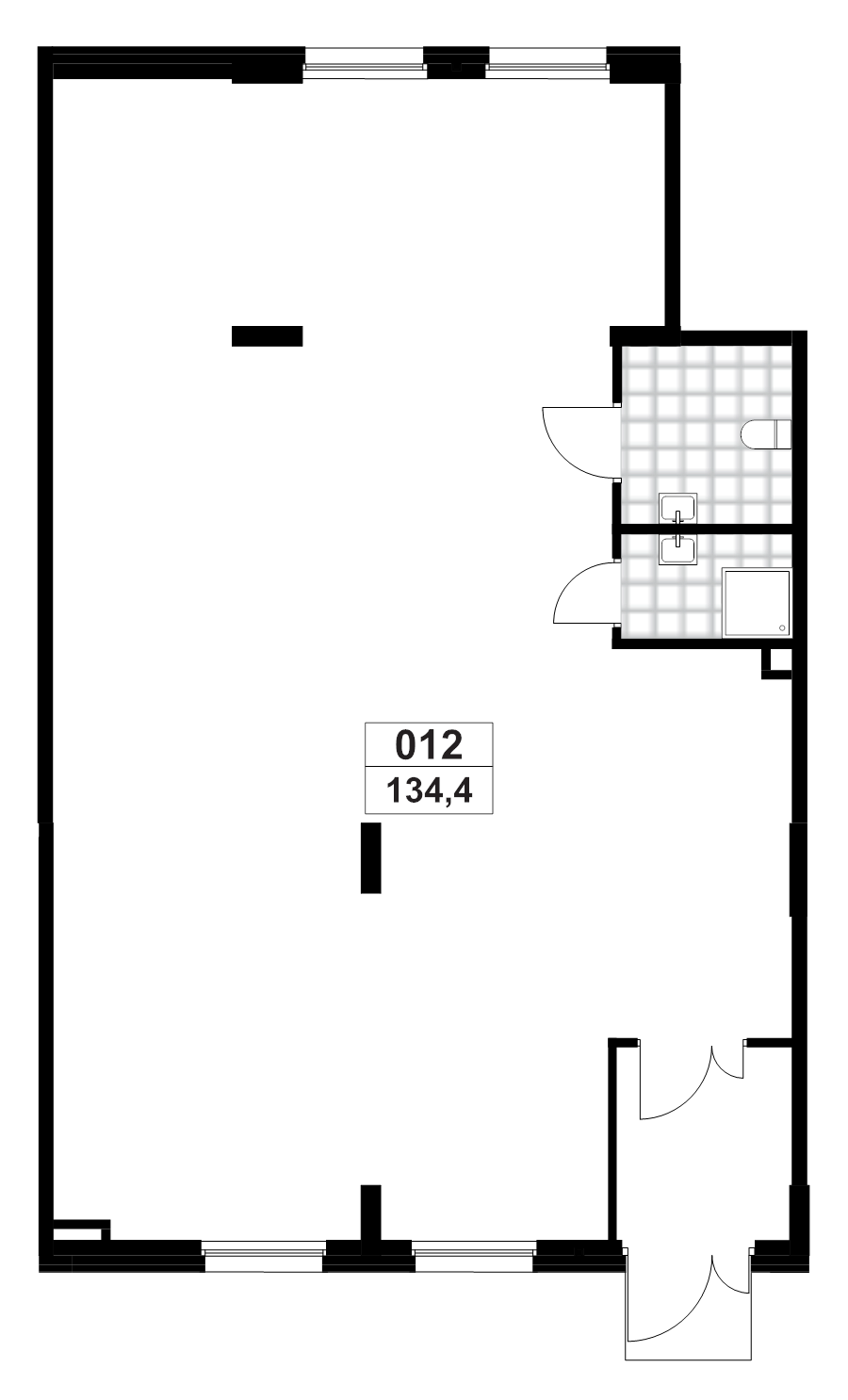 Помещение, 134.4 м² - планировка, фото №1