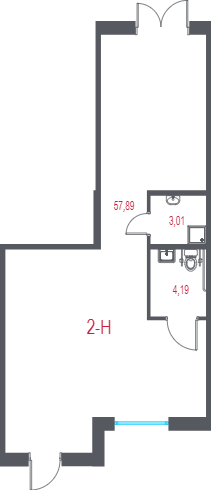 Помещение, 65.09 м² - планировка, фото №1