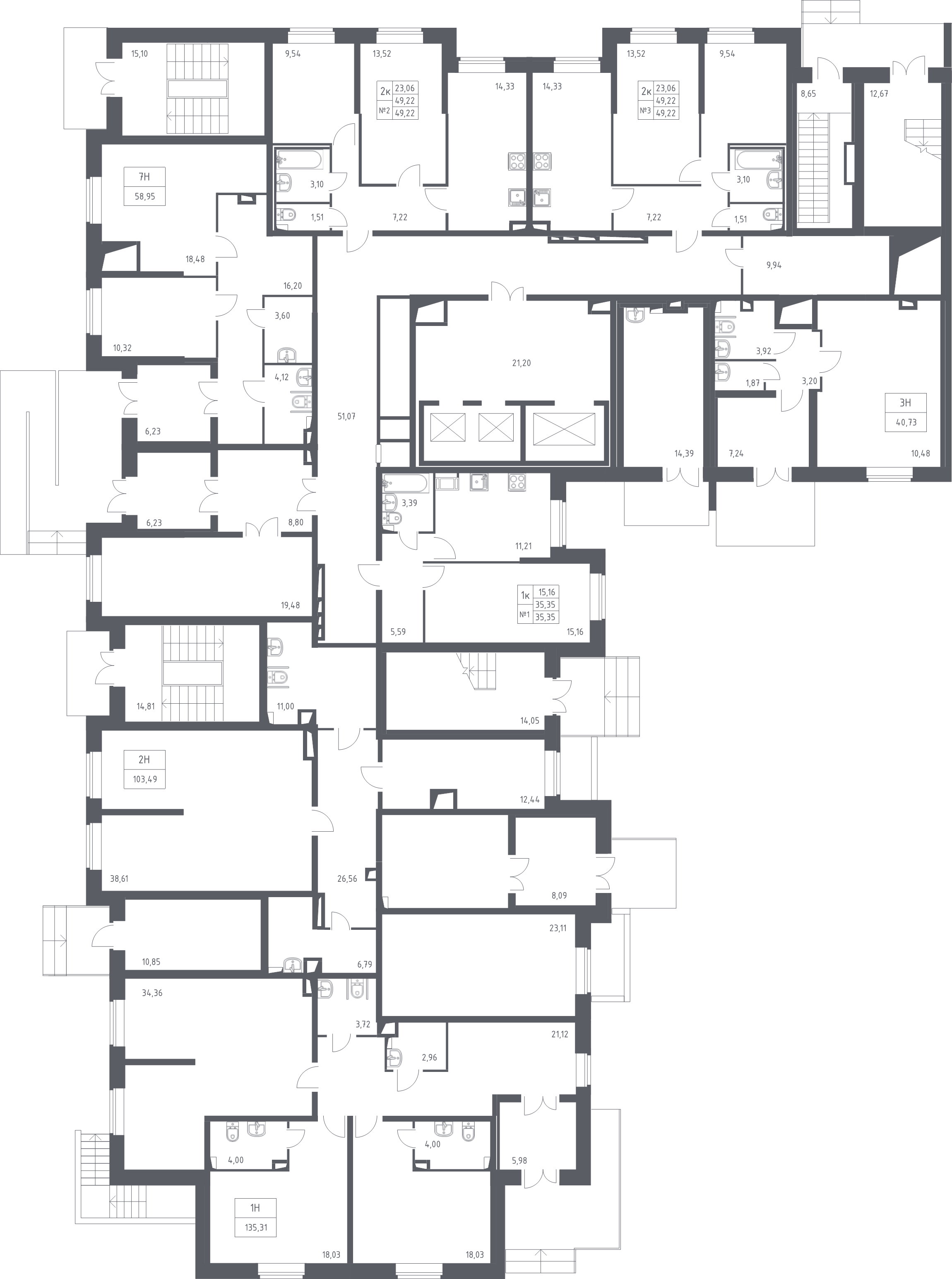 Помещение, 41.6 м² - планировка этажа