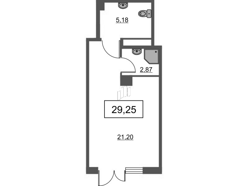 Помещение, 29.25 м² - планировка, фото №1