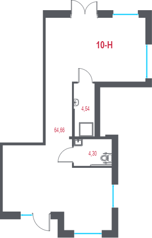 Помещение, 73.5 м² - планировка, фото №1