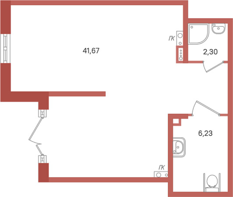 Помещение, 50.2 м² - планировка, фото №1
