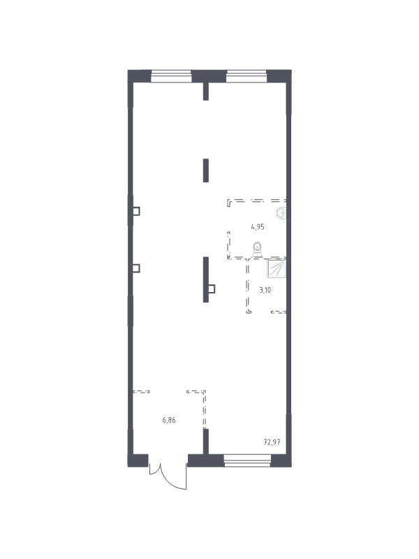 Помещение, 87.88 м² в ЖК "Новые Лаврики" - планировка, фото №1