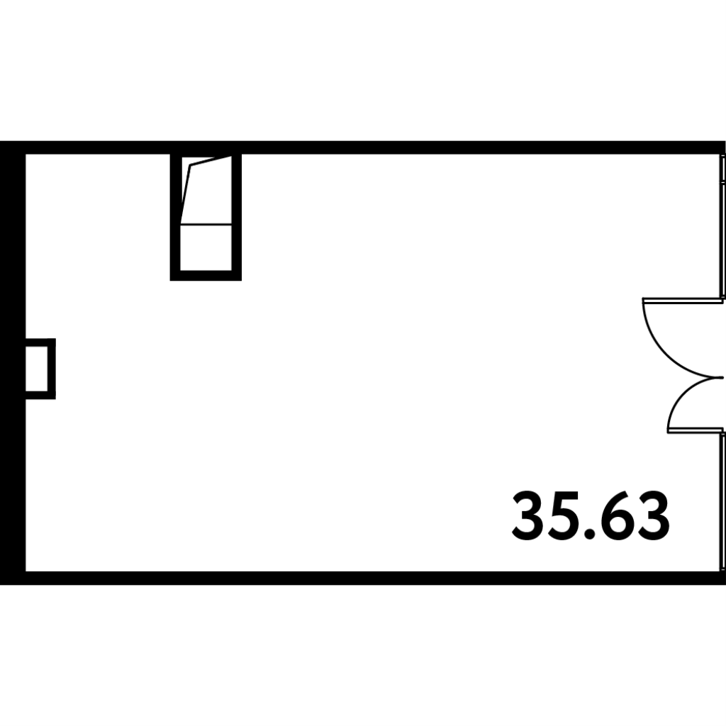 Помещение, 35.63 м² в ЖК "МОСКО" - планировка, фото №1
