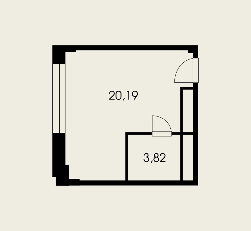 Помещение, 24.76 м² - планировка, фото №1