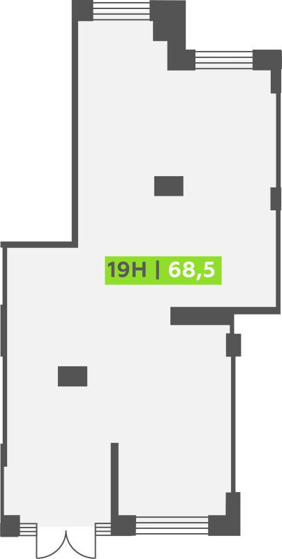 Помещение, 68.5 м² - планировка, фото №1