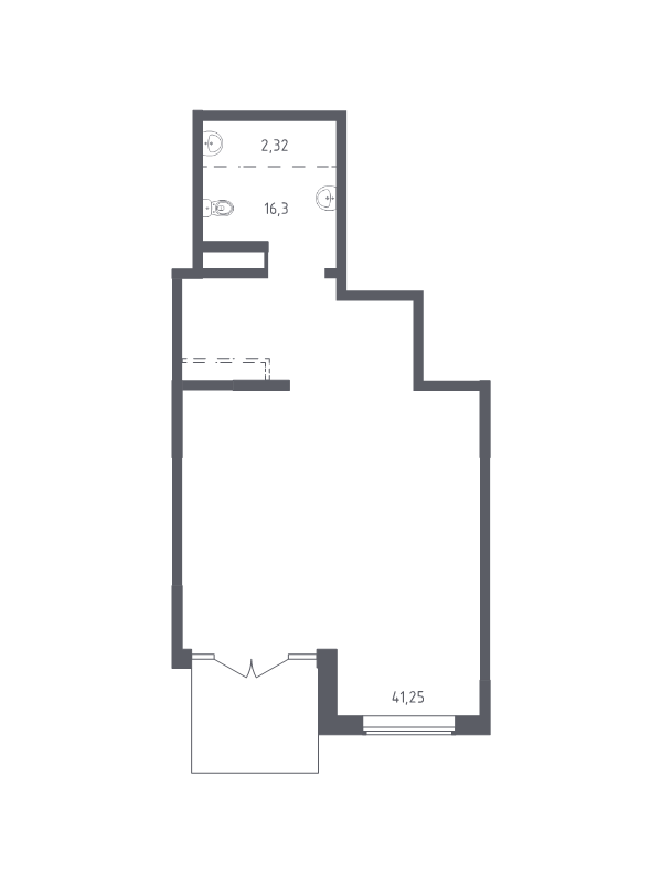 Помещение, 59.87 м² - планировка, фото №1