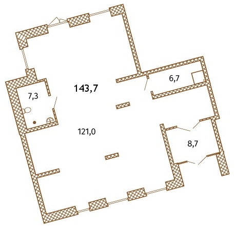 Помещение, 144.4 м² в ЖК "NewПитер 2.0" - планировка, фото №1