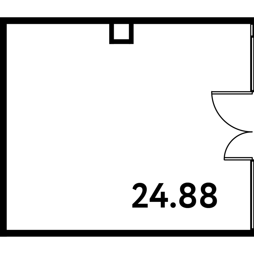 Помещение, 24.88 м² в ЖК "МОСКО" - планировка, фото №1