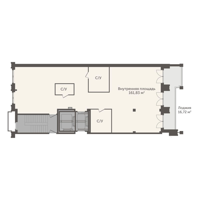 Квартира-студия, 170.19 м² - планировка, фото №1
