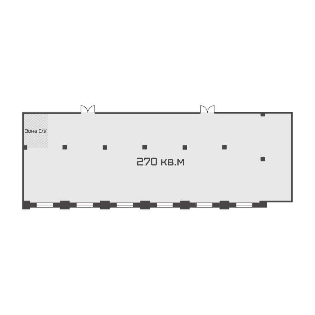Помещение, 270.7 м² в ЖК "М114" - планировка, фото №1