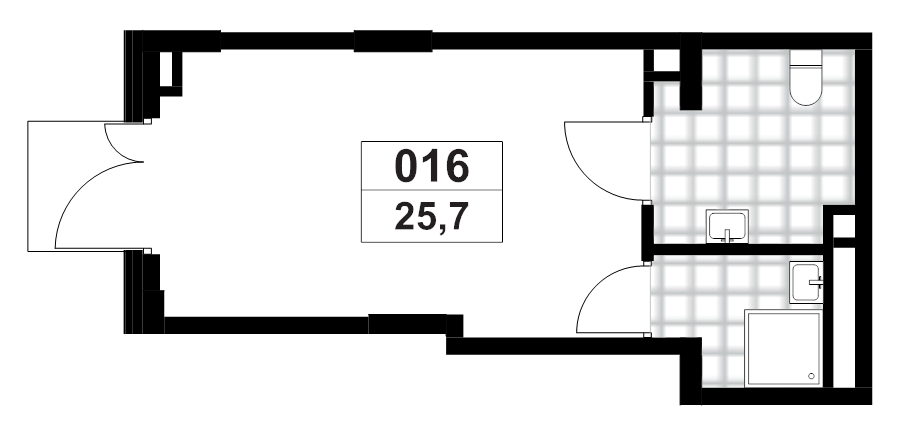 Помещение, 25.7 м² в ЖК "А101 Всеволожск" - планировка, фото №1
