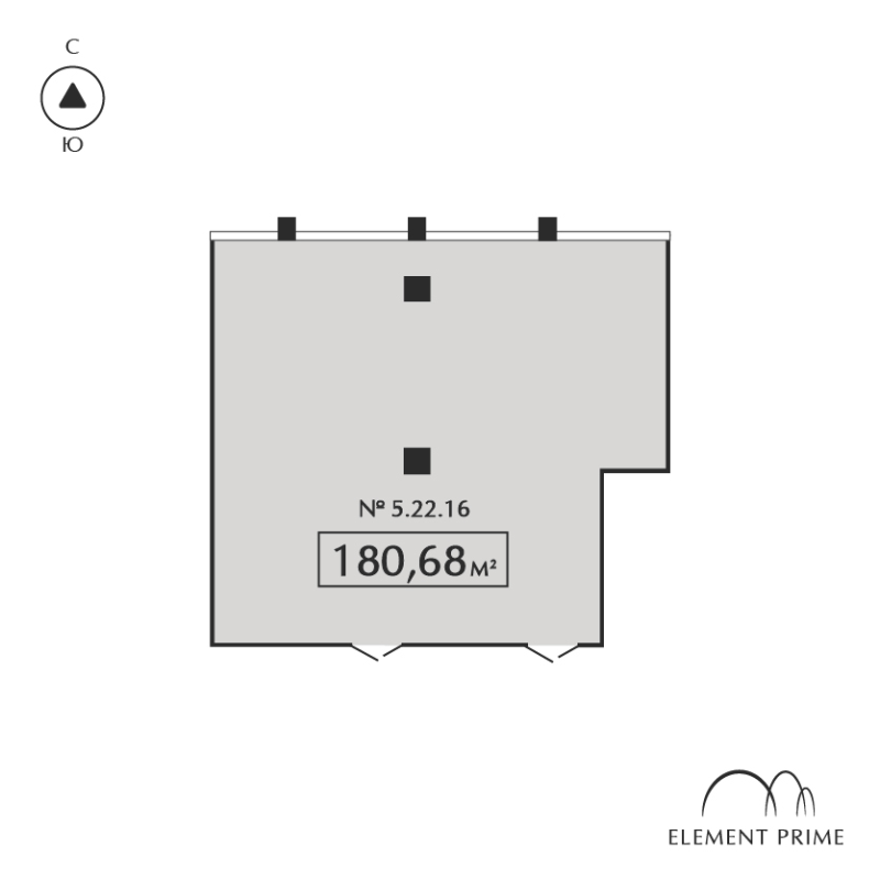 Помещение, 180.68 м² в ЖК "ELEMENT PRIME" - планировка, фото №1