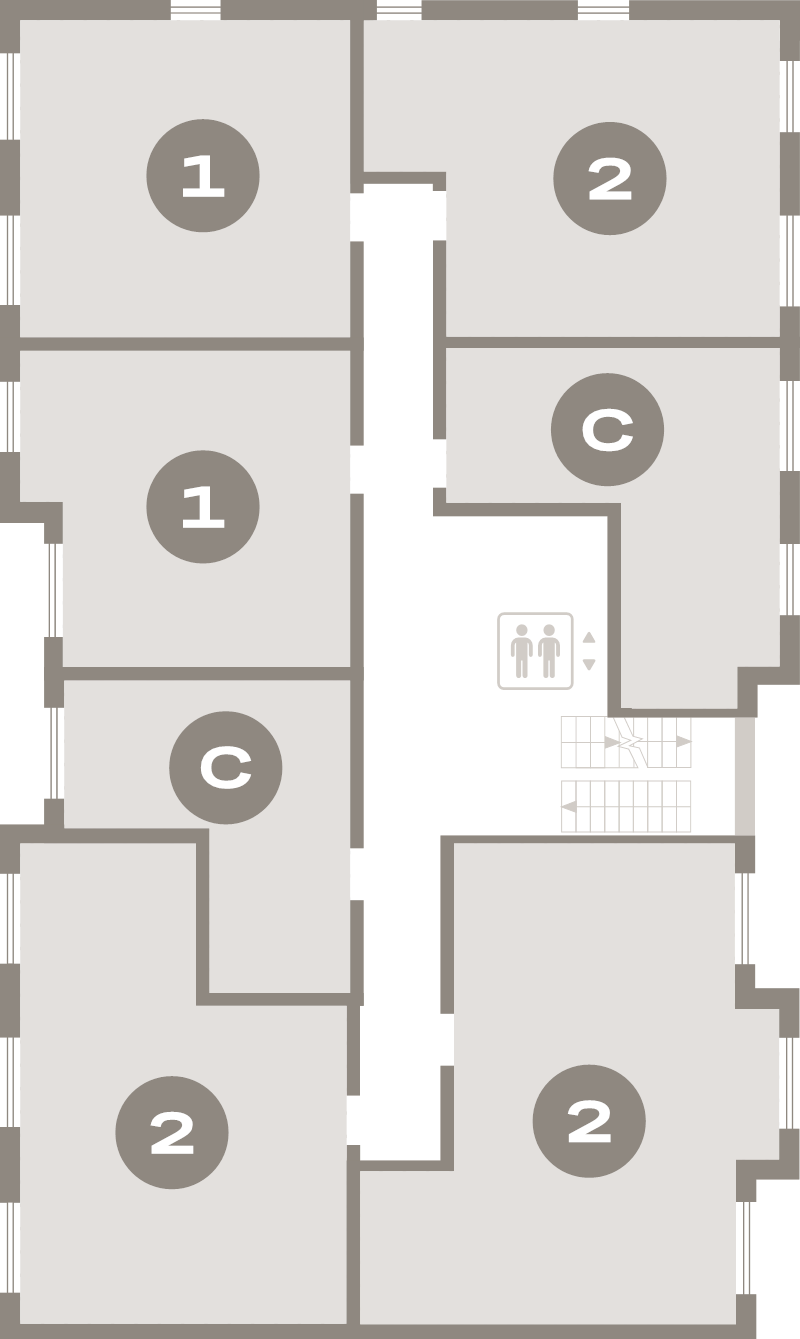 Квартира-студия, 27.9 м² в ЖК "Брусника в Новоселье" - планировка этажа