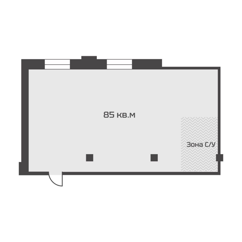 Помещение, 85.29 м² в ЖК "М114" - планировка, фото №1