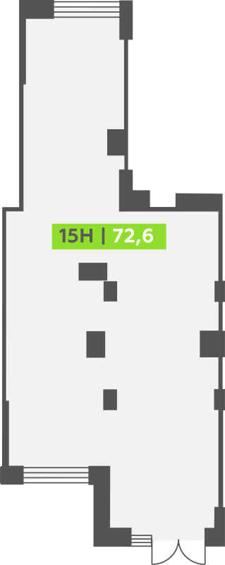 Помещение, 72.6 м² - планировка, фото №1