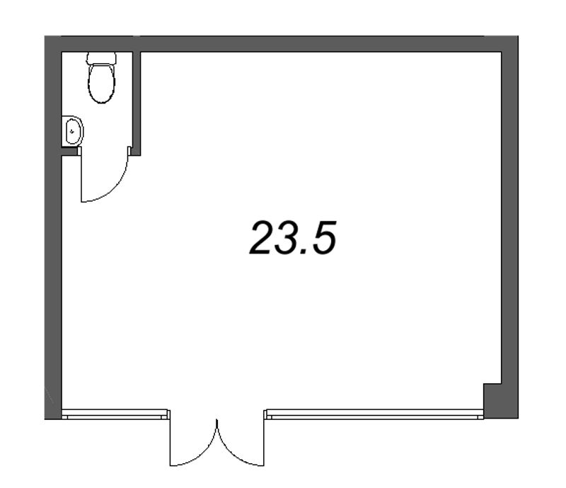 Помещение, 23.5 м² в ЖК "LOTS Тихая" - планировка, фото №1