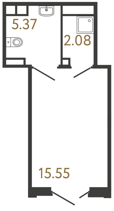 Помещение, 23 м² в ЖК "Ultra City 3.0" - планировка, фото №1