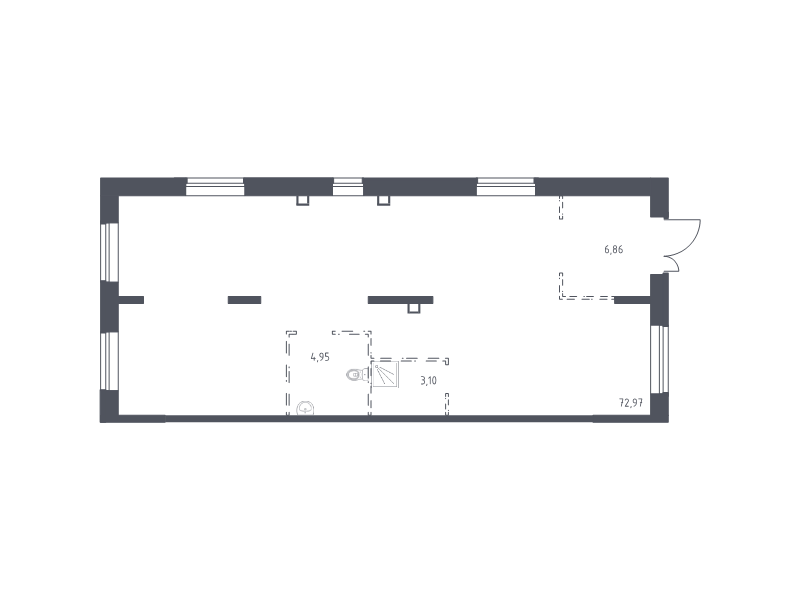 Помещение, 87.88 м² в ЖК "Новые Лаврики" - планировка, фото №1