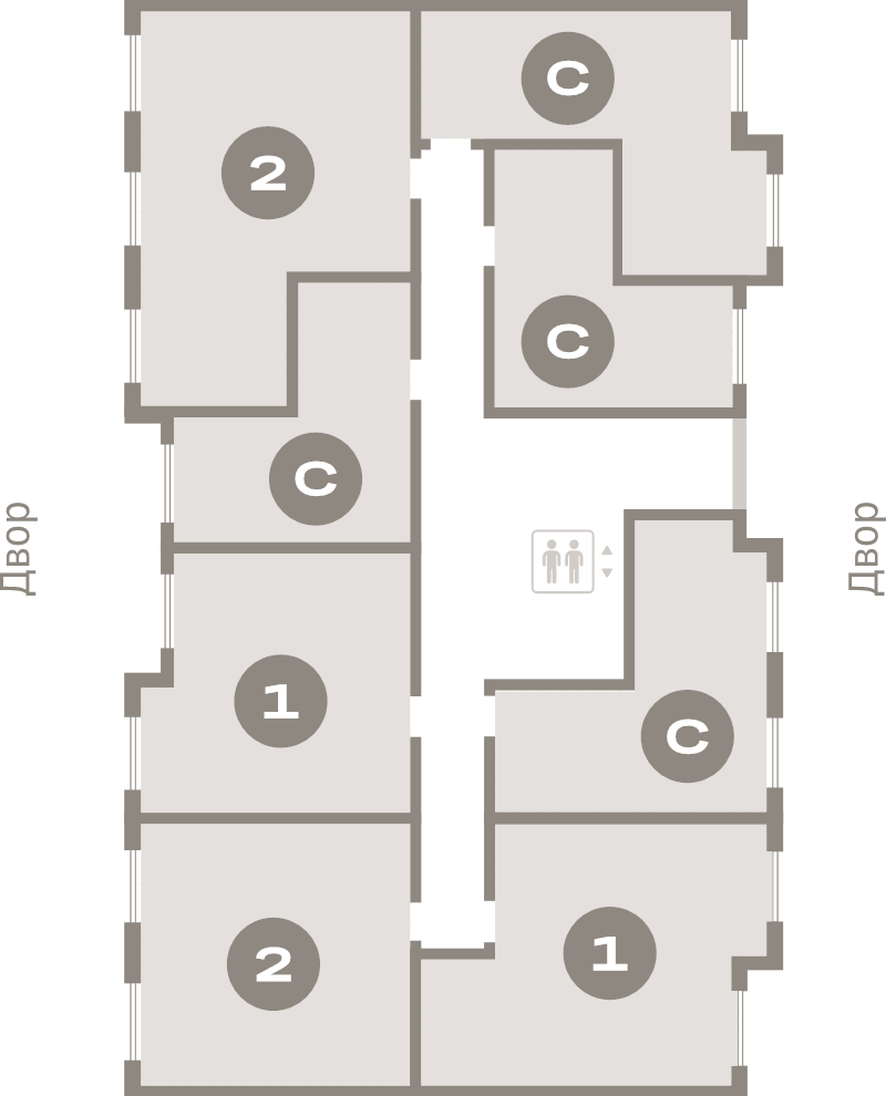Квартира-студия, 28.2 м² в ЖК "Брусника в Новоселье" - планировка этажа
