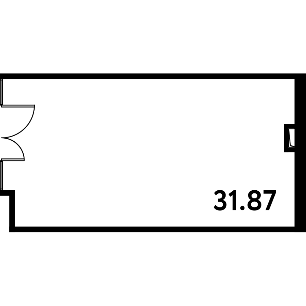 Помещение, 31.87 м² в ЖК "МОСКО" - планировка, фото №1