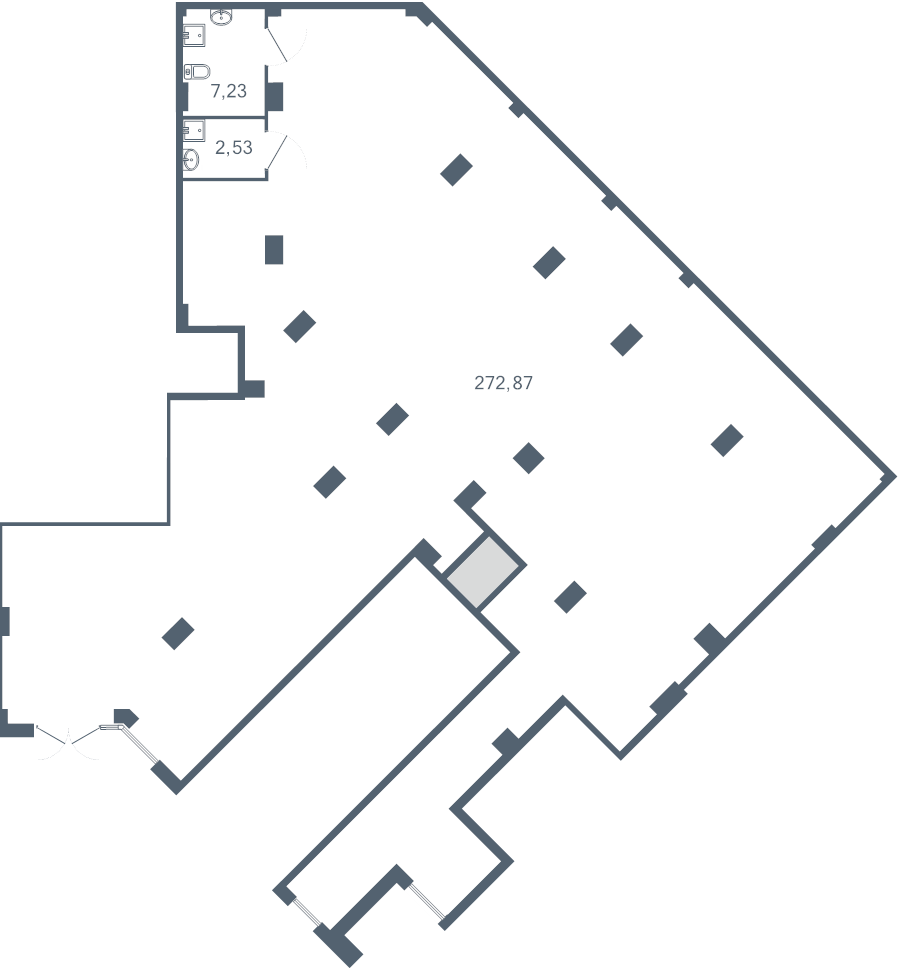 Помещение, 282.7 м² в ЖК "Европейский Парк" - планировка, фото №1