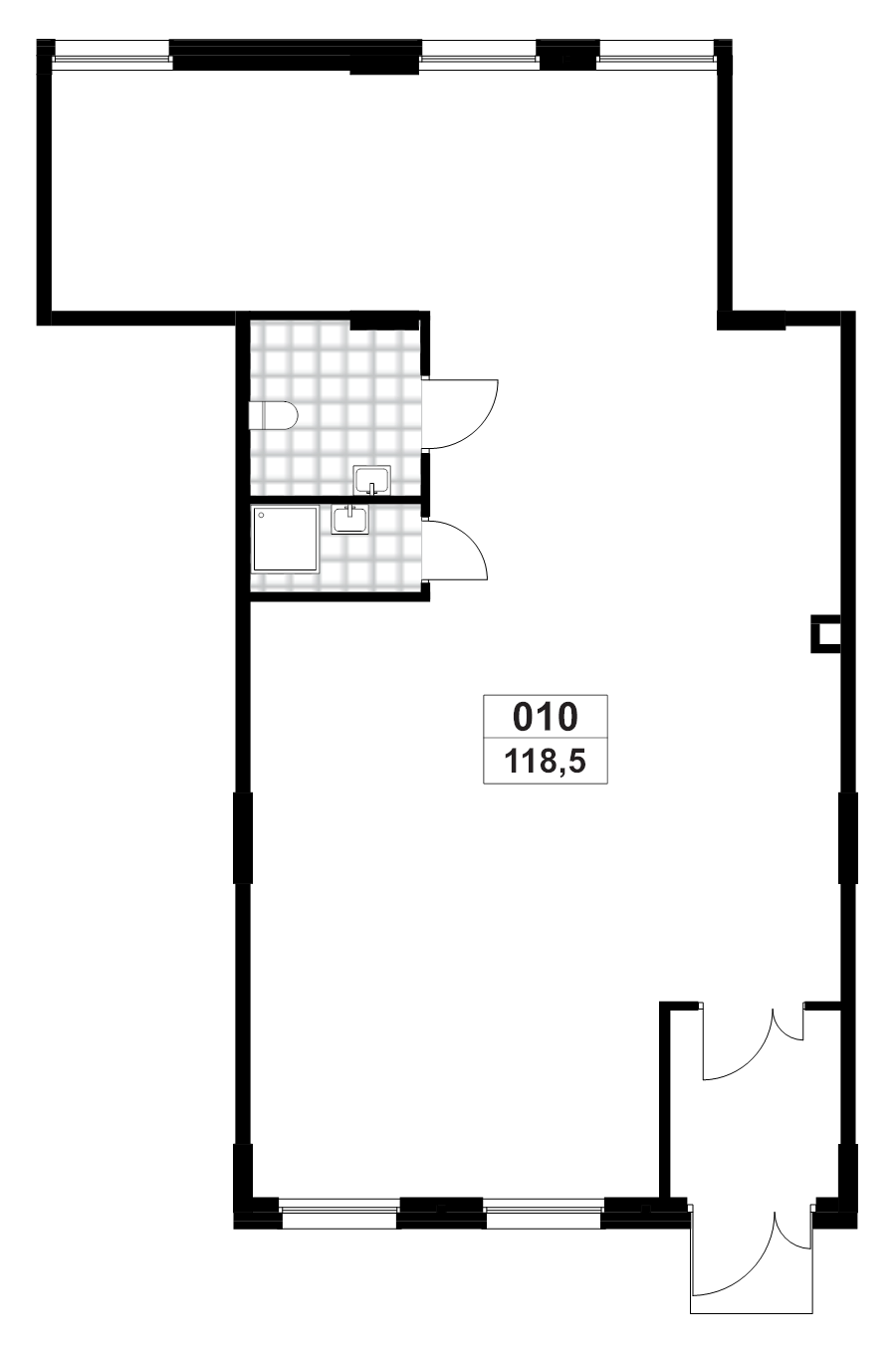Помещение, 118.5 м² в ЖК "А101 Всеволожск" - планировка, фото №1