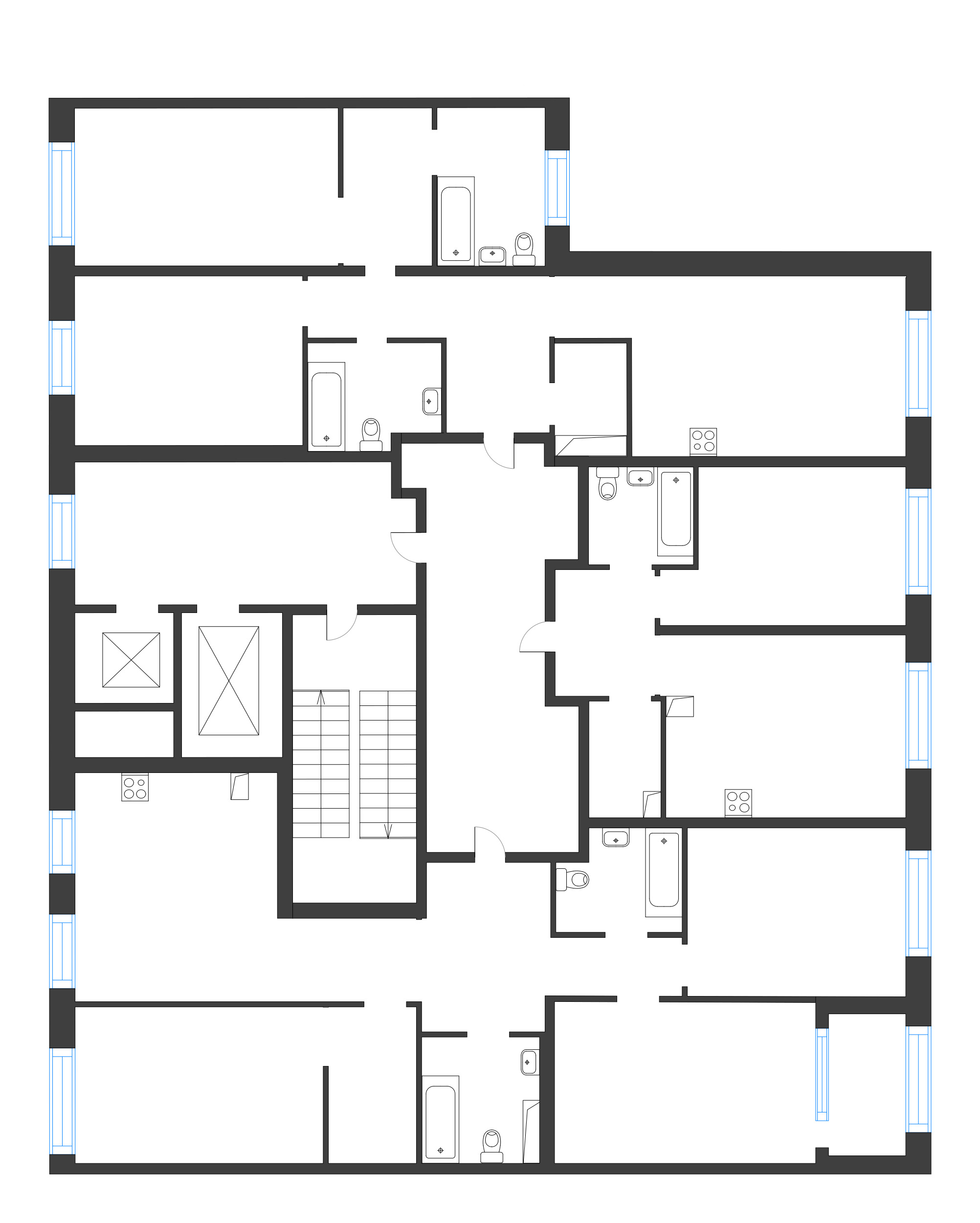 2-комнатная (Евро) квартира, 45 м² в ЖК "ЛДМ" - планировка этажа