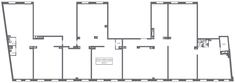 Помещение, 637.7 м² в ЖК "Северная корона" - планировка, фото №1