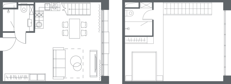 2-комнатная (Евро) квартира, 55.85 м² в ЖК "YE’S Primorsky" - планировка, фото №1