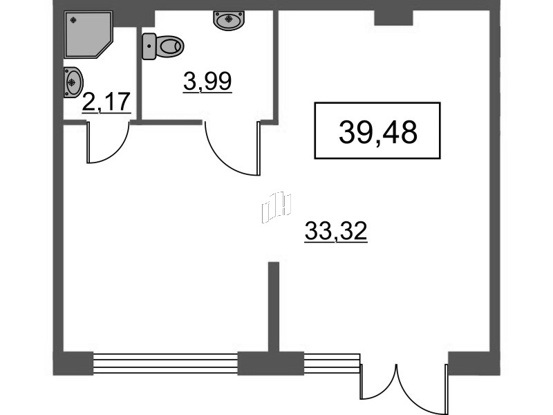 Помещение, 39.48 м² - планировка, фото №1