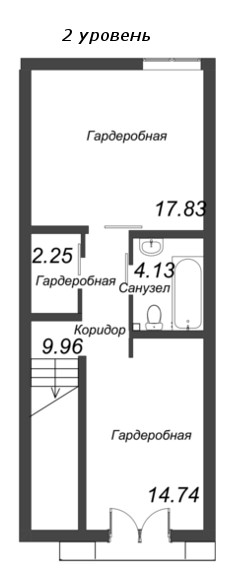 Квартира-студия, 146.21 м² в ЖК "АСТРУМ" - планировка, фото №2