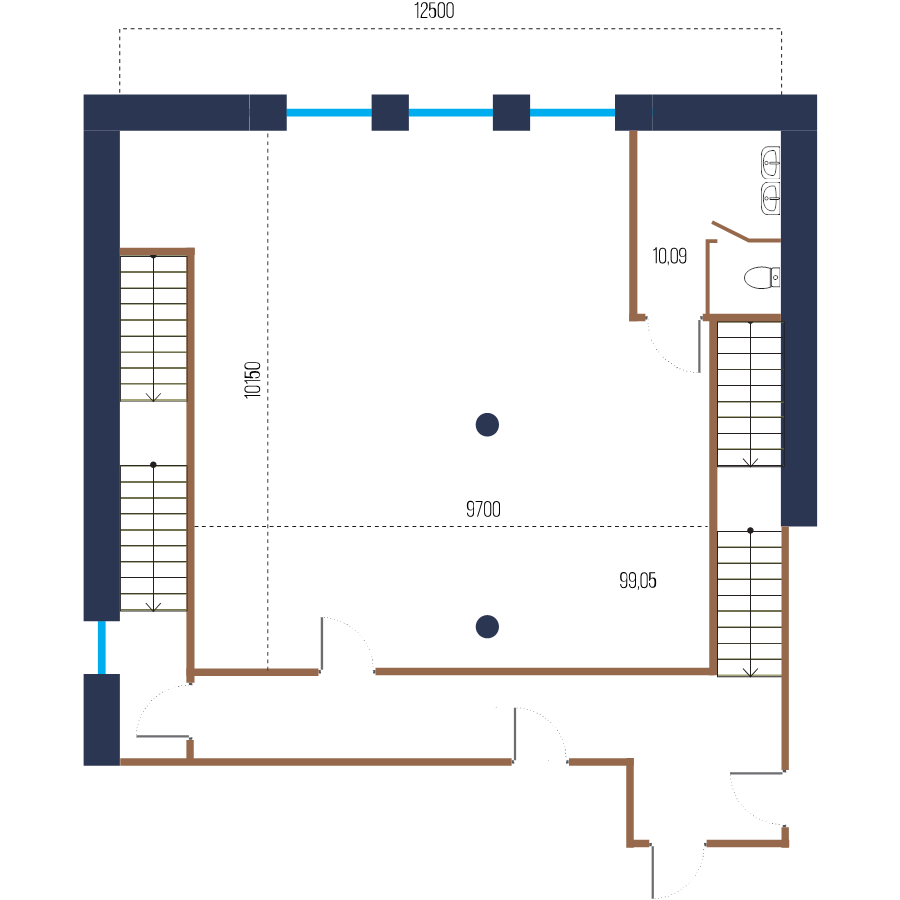 Помещение, 106.8 м² в ЖК "Московский, 65" - планировка, фото №1