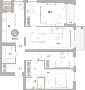 планировка, фото №1