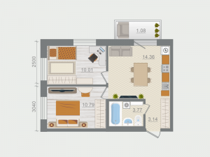 планировка, фото №1