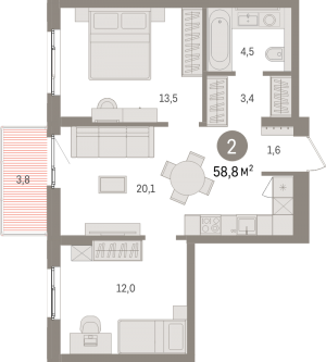 планировка, фото №1