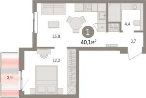 планировка, фото №1