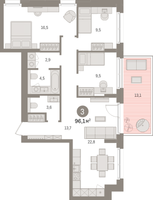 планировка, фото №1