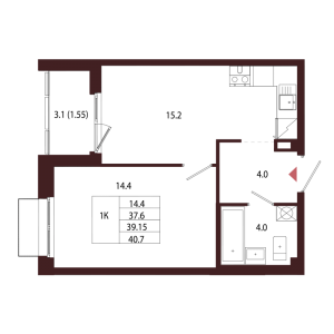 планировка, фото №1