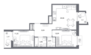 планировка, фото №1