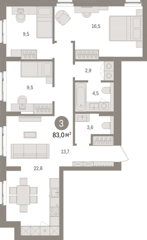 планировка, фото №1