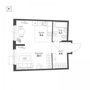 планировка, фото №1