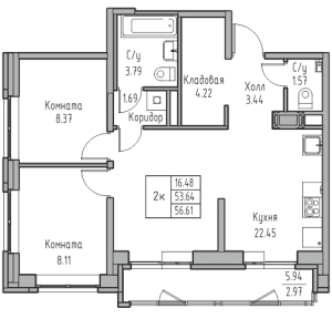 планировка, фото №1