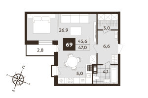планировка, фото №1