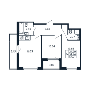 планировка, фото №1