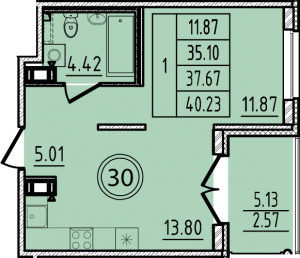 планировка, фото №1